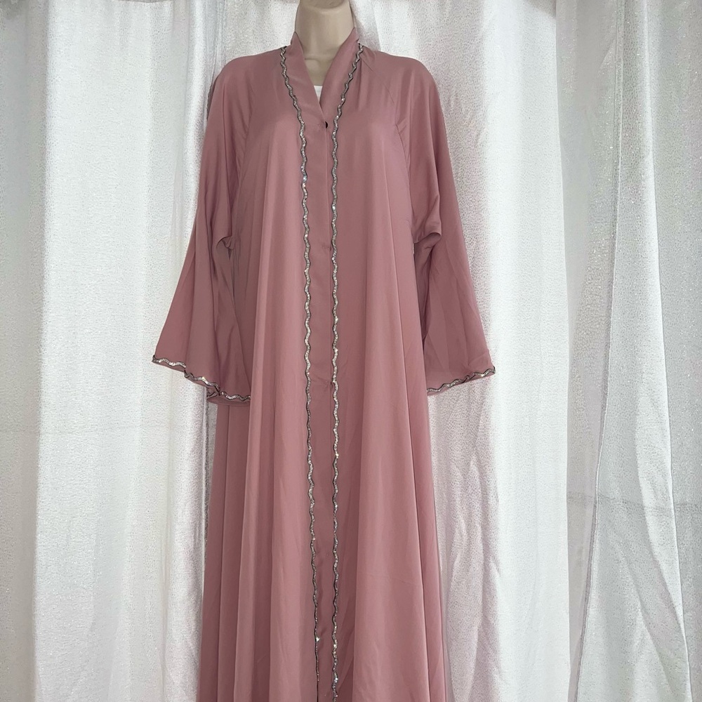 Pink 2 pieces abaya